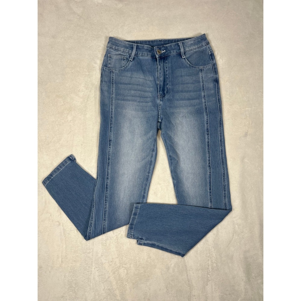 HALARA Women's Skinny Jeans in Light Blue Wash